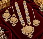 Gold Plated Thappa Kundan Mala Set – Real Stones - Image 2
