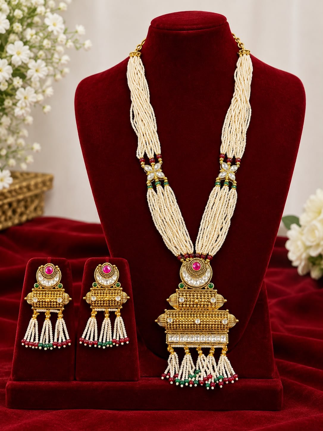WhatsApp Image 2026-10-03 at 1.09.48 PM Rajwari Mala Set – Real Stones - Image 1