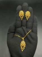 Best Selling Gold Plated Locket Chain Set - Image 2
