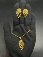 Best Selling Gold Plated Locket Chain Set - Image 3