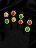 Gold Plated Rings with Real Stones – Fine Quality